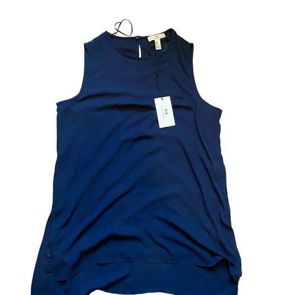 Halston Heritage Tops - NWT womens halston navy blue tank blouse